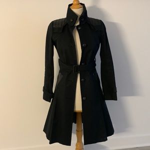 Mackage Black Trench Coat with Belt